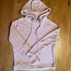 Passport Light Rose Long Sleeved Hooded Shirt, Girls XS